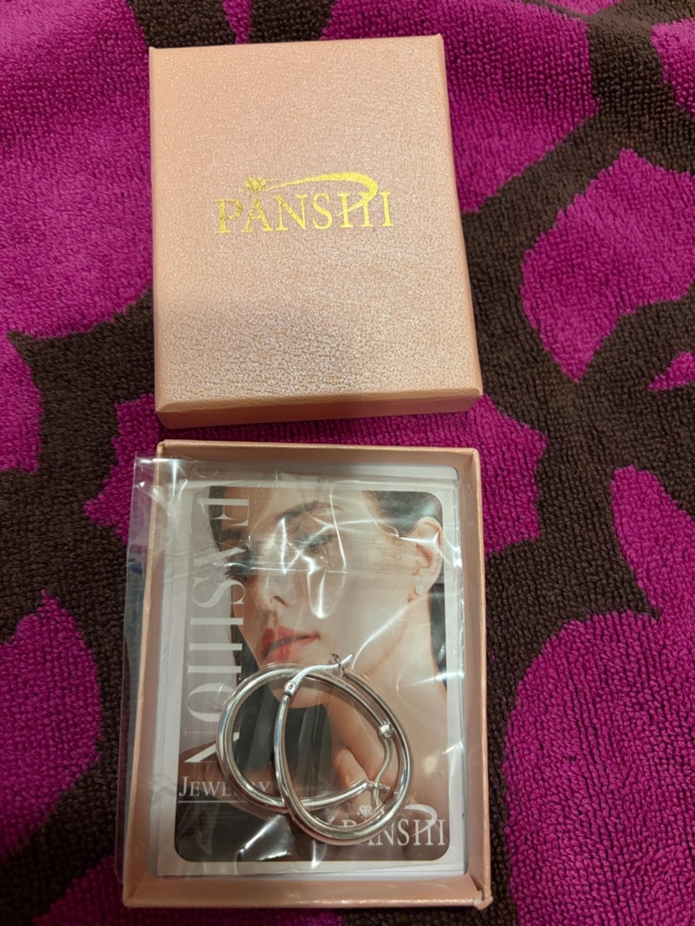 Panshi Silver Hoop Earrings